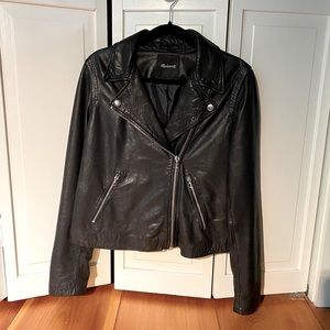 Madewell Washed Leather Motorcycle Jacket *size tag missing